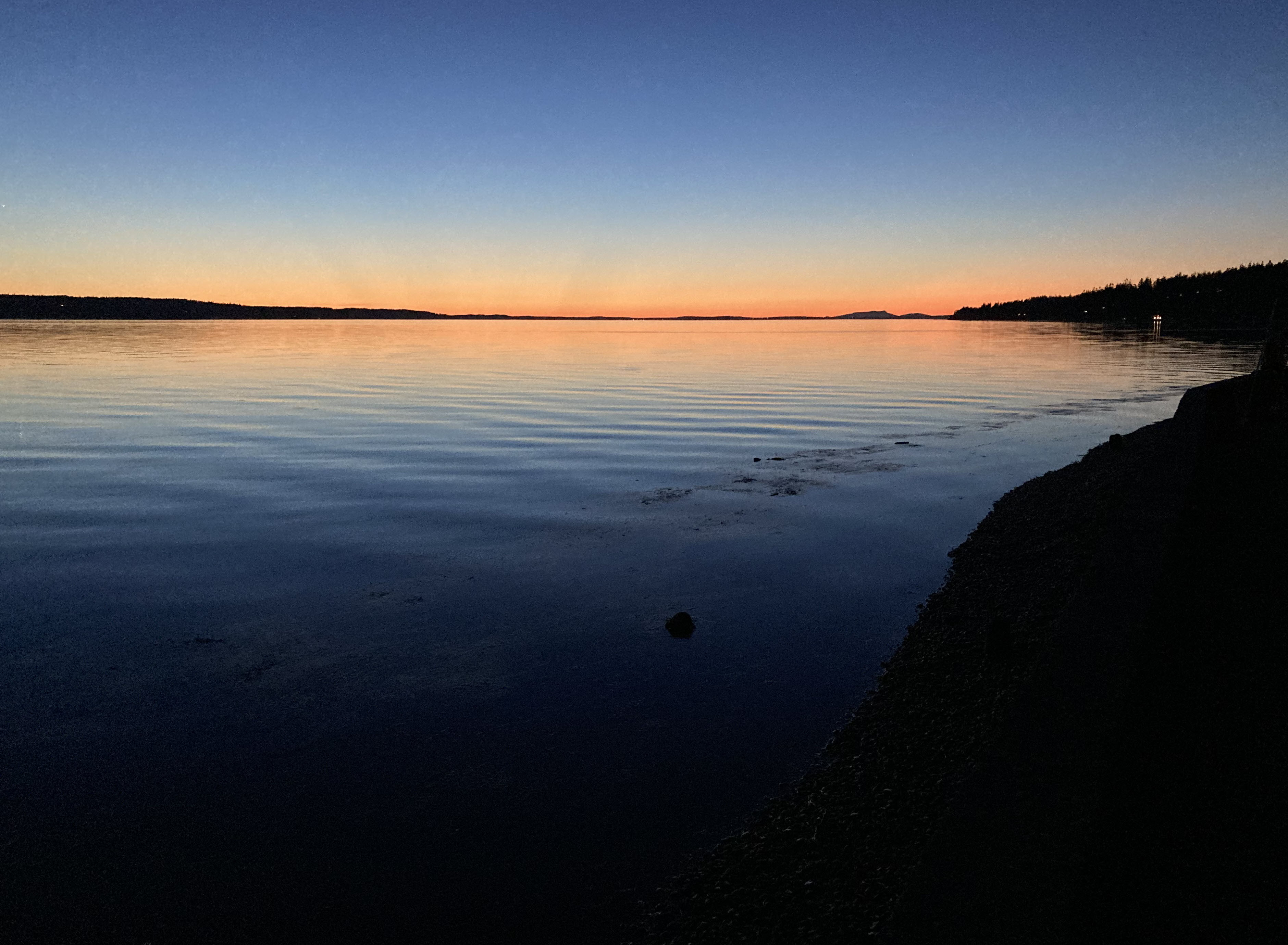 Saratoga Passage sunset.